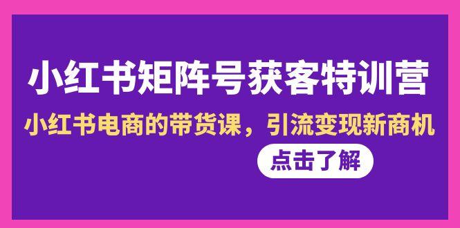 小红书-矩阵号获客特训营-第10期，小红书电商的带货课，引流变现新商机-小艾项目网