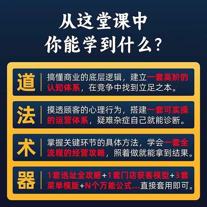 图片[1]-餐饮店盈利实操方法：教你怎样开一家持续能赚钱的餐厅(25节-小艾项目网