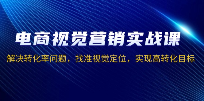 电商视觉营销实战课，解决转化率问题，找准视觉定位，实现高转化目标-小艾项目网