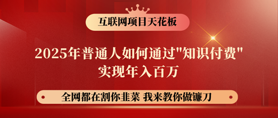 镰刀训练营超级IP合伙人，25年普通人如何通过“知识付费”年入百万！-小艾项目网