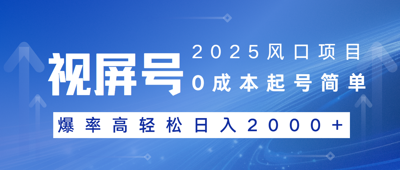 2025风口项目，视频号带货，起号简单，爆率高轻松日入2000+-小艾项目网