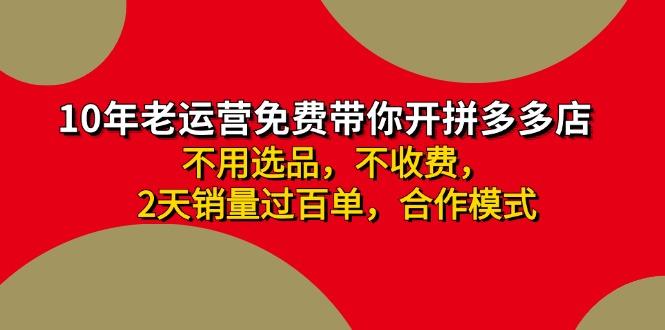 拼多多-合作开店日入4000+两天销量过百单，无学费、老运营教操作、小白...-小艾项目网