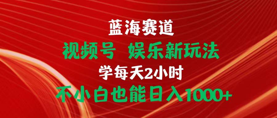 蓝海赛道视频号 娱乐新玩法每天2小时小白也能日入1000+-小艾项目网