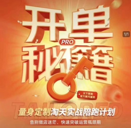 淘宝开单秘籍PRO，量身定制淘天实战陪跑计划，告别做店迷茫、快速突破运营瓶颈期(更新)-小艾项目网