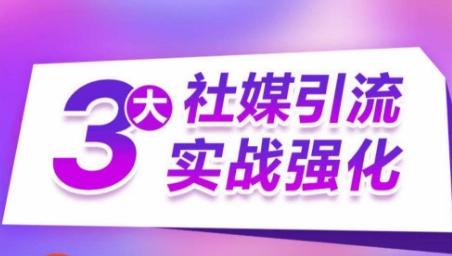 3大社媒引流实战强化，多渠道站外引流，高效精准获客，订单销售额翻倍增长-小艾项目网