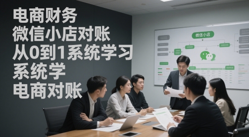 电商财务微信小店对账，从0到1系统学习电商对账-小艾项目网