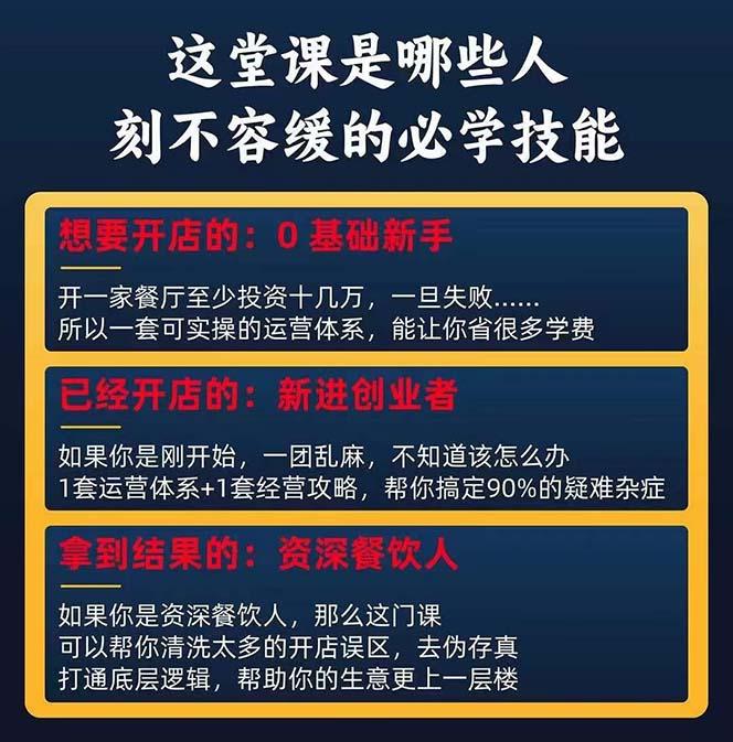 图片[2]-餐饮店盈利实操方法：教你怎样开一家持续能赚钱的餐厅(25节-小艾项目网