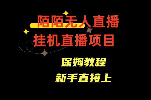 收费1980的，陌陌无人直播，通道人数少，新手容易上手-小艾项目网