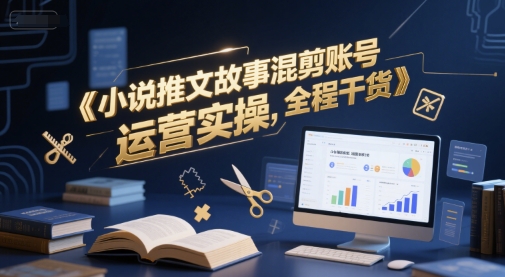 小说推文故事混剪账号运营实操，全程干货-小艾项目网