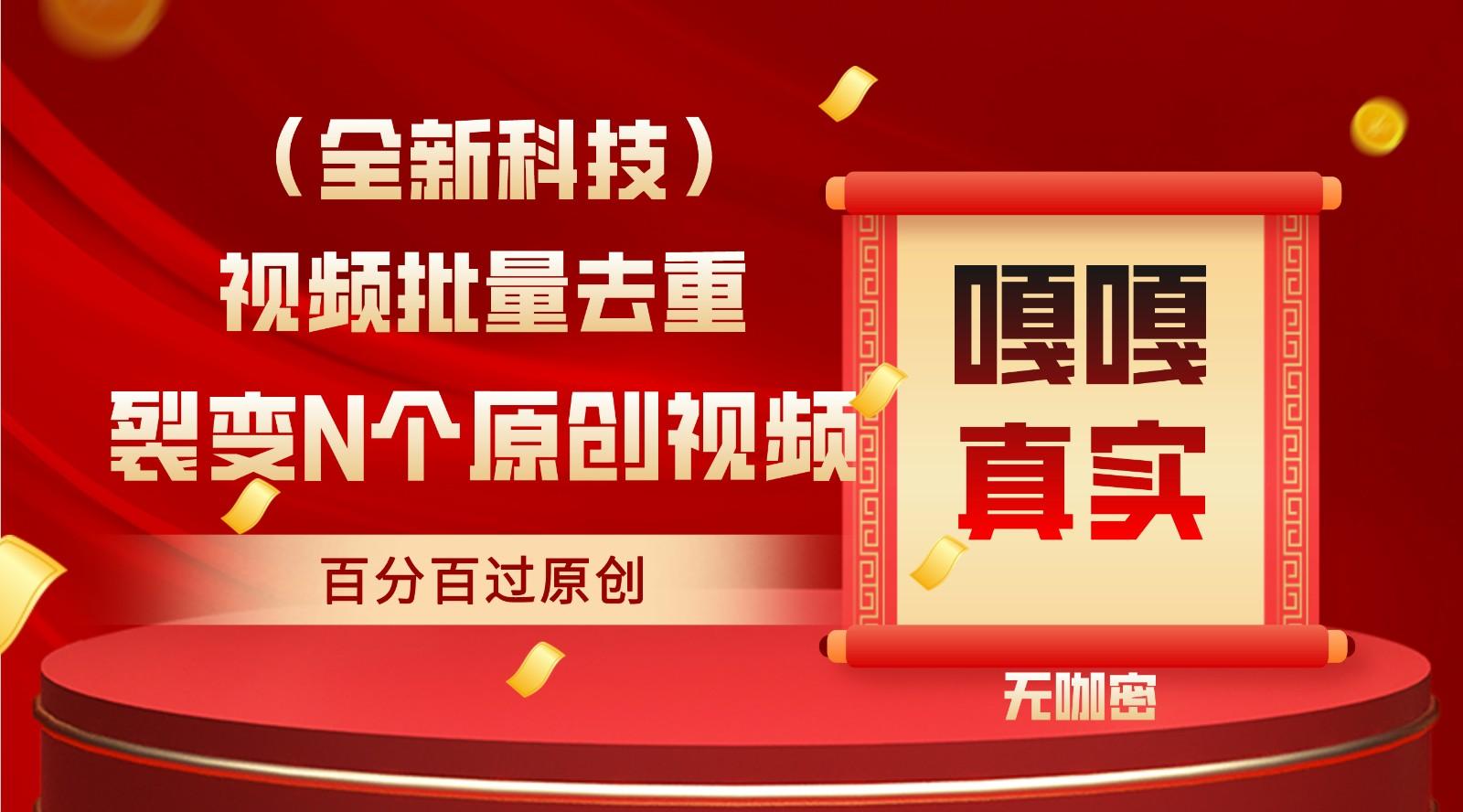 最新全自动去重技术，批量操作百分百过原创-小艾项目网