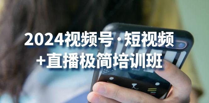 2024视频号·短视频+直播极简培训班：抓住视频号风口，流量红利-小艾项目网