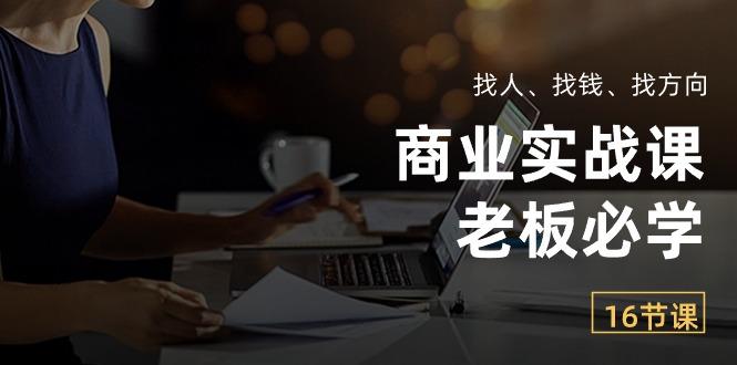 商业实战课【老板必学】：找人、找钱、找方向(16节课-小艾项目网